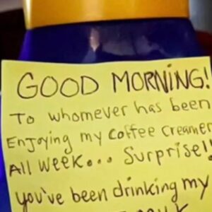 Woman Got Tired Of Coworkers Stealing Her Creamer, So She Left Behind This Note That Sparked Outrage