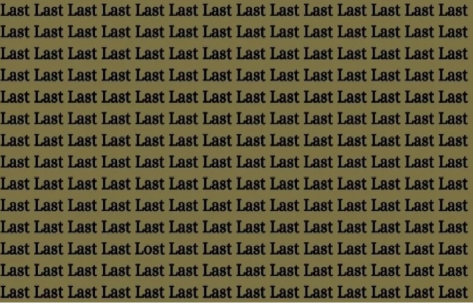 Optical Illusion: If You Have Hawk Eyes Find The Word Lost In 25 Secs