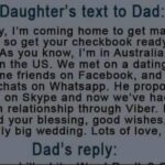 Daughter’s text to Dad – Funny