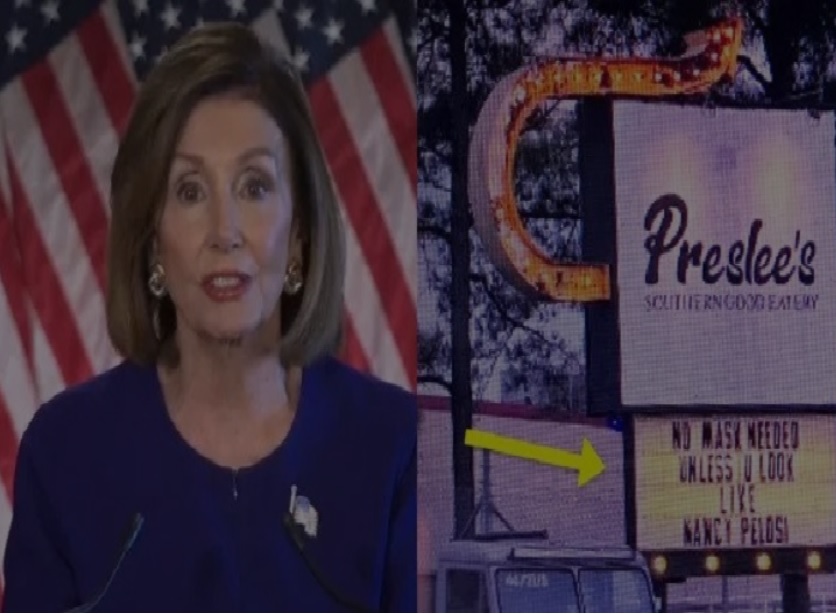 Texas Restaurant Sparks Outrage With “Offensive” Sign Mocking Nancy Pelosi