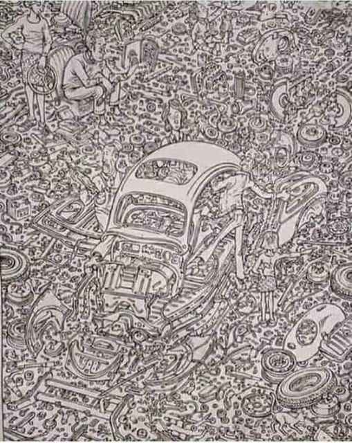 “Optical Illusion Challenge”: Find 6 Humans And 1 Cat In The Picture