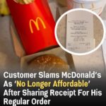 A customer criticizes McDonald’s for being ‘unaffordable’ after revealing the receipt for his usual order…