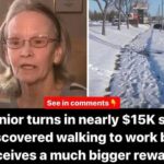 Senior turns in nearly $15K she discovered walking to work but ends up receiving a much bigger reward