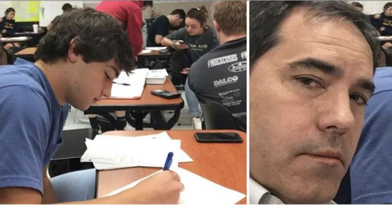 Teenager makes teacher’s life hell – one day, dad shows up in class and son learns a lesson for life