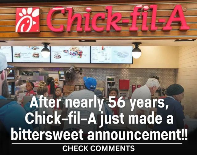 Chick-fil-A recently shared a poignant update after over half a century in business…