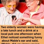 Two Elderly Women Were Having A Late Lunch