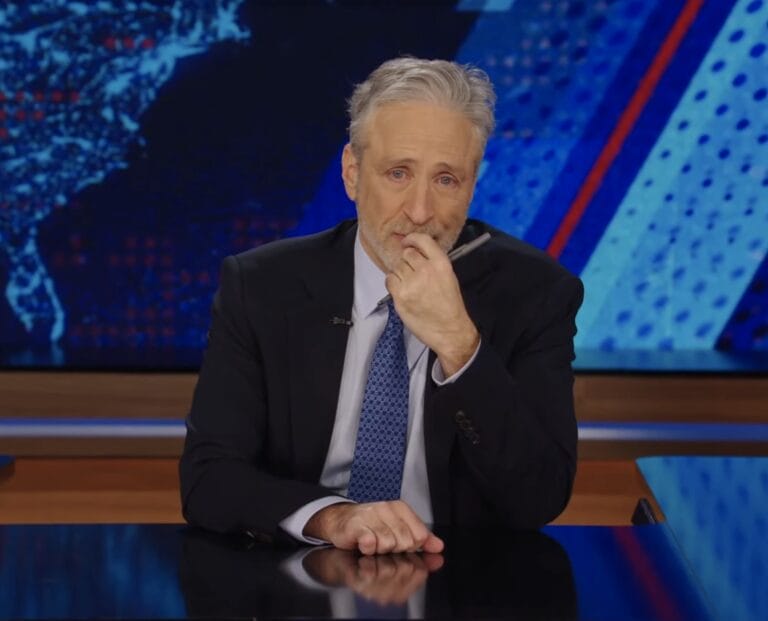 Jon Stewart breaks down in tears announcing beloved dog Dipper has died: “In a world of good boys, he was the best”