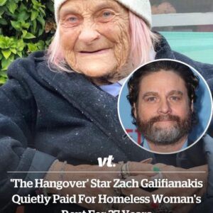 ‘THE HANGOVER’ STAR ZACH GALIFIANAKIS QUIETLY PAID FOR HOMELESS WOMAN’S RENT FOR 27 YEARS