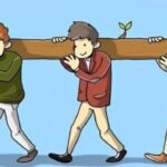 Use your wit to figure out who among the three men is carrying the heaviest load on their shoulders.