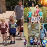 Dad gets massively shamed for putting leashes on his 5-year-old quintuplets