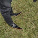 If you spot someone wearing these shoes, stop what you’re doing and look around. You had probably better know what it means, I had no idea