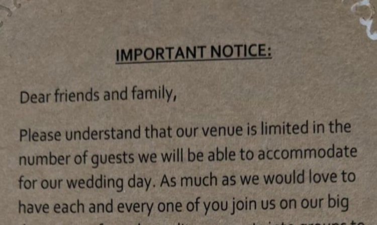 Couple’s Wedding Invitation Is Causing Outrage From All The Guests