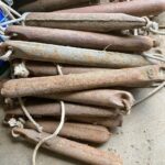 “I found a bunch of these when I was planting, and I wasn’t sure what they were… I have taken all the metal that I have found in the yard and just put into a flower bed but I was thinking about making a heavy duty wind chime..