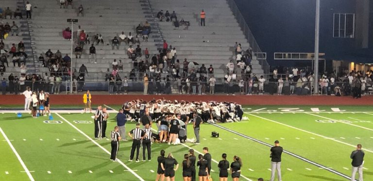 Two High School Football Teams Join Together To Pray Over Injured Player