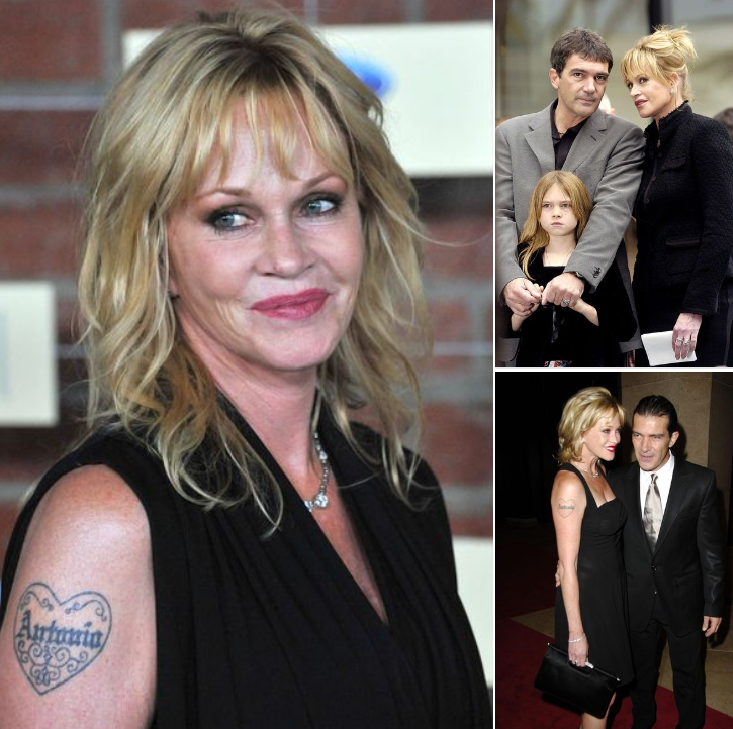 Melanie Griffith finally inks over her infamous Antonio Banderas tattoo – with something no one saw coming