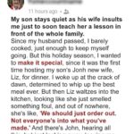 My son stays quiet as his wife insults me just to soon teach her a lesson in front of the whole family