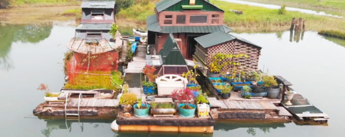 For 17 years, this man has been living on the island he built himself. Every facility is there