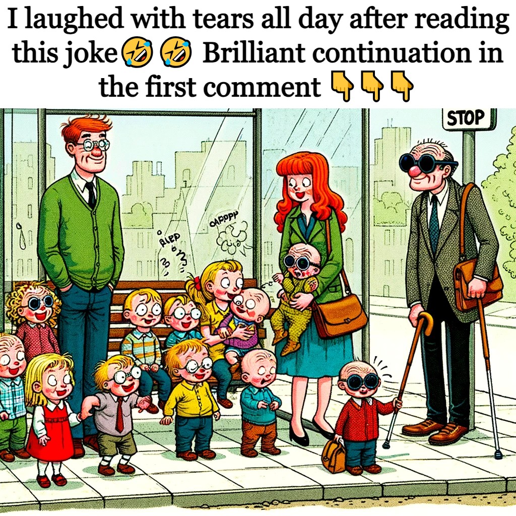 Are waiting at the bus stop