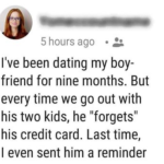 My Boyfriend ‘Forgets’ His Credit Card Every Time We Go Out To Eat, So… – continue reading the full story