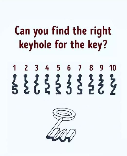 Can you find the right keyhole for the key?!