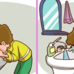 Try to find 3 differences in the boy washing face pictures within 9 seconds!