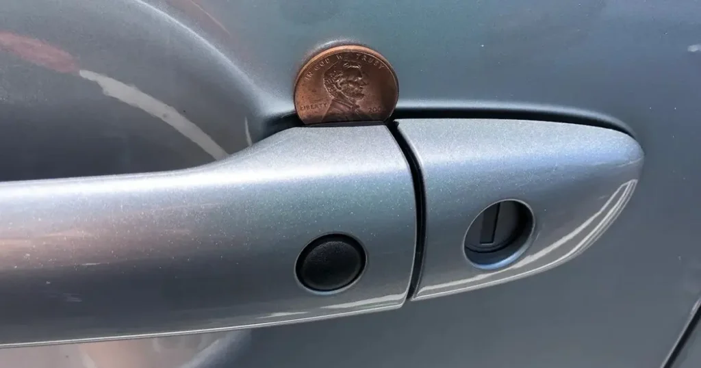 If You See a Penny in Your Car Door Handle, This is What It Might Mean