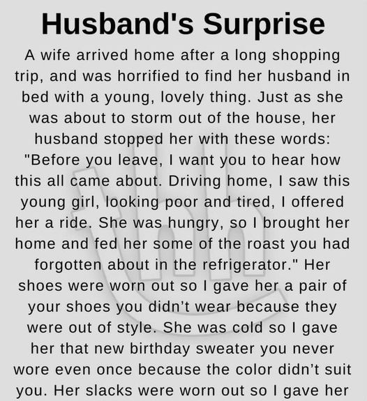 HUSBAND’S SURPRISE