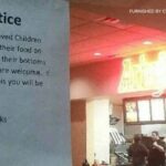Parents Furious restaurant put this Sign On The Dor