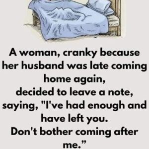 To see how her spouse is doing, a woman sneaks beneath the bed.