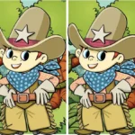 An exciting adventure. Try to find the hidden differences in the “Cowboy” picture in 12 seconds