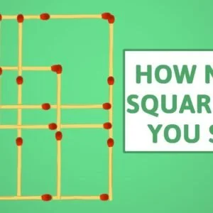 In the image, how many squares can you make out? Three Difficult Puzzles With Solutions
