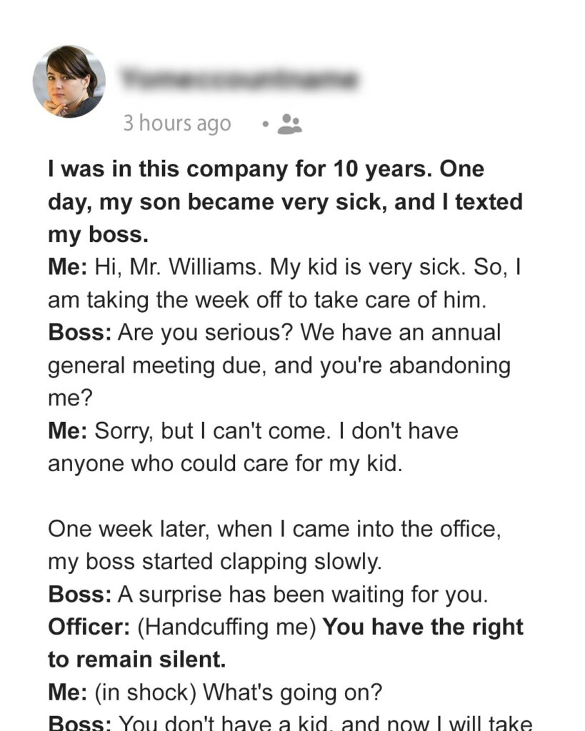 What my boss did and how my story ended are in