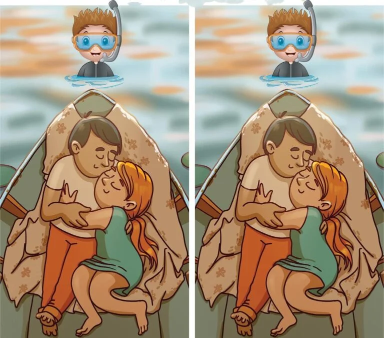 A romantic challenge. Try to find the difference between the images in 13 seconds