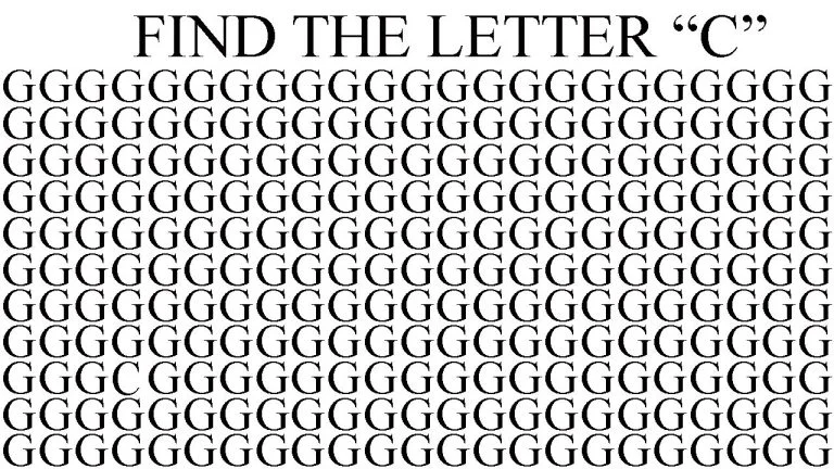 Many people find it difficult to find the letter ‘C’ in the photo / Can you find it?!