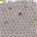 Try to find the cat hiding among raccons!