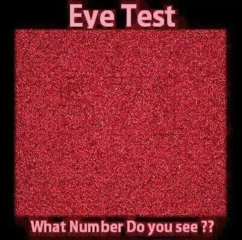 After staring at this eye test, what do you see?