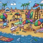 Put your eyes’ sharpness to the test: Find the ball on the beach in 7 seconds. Give it a go!