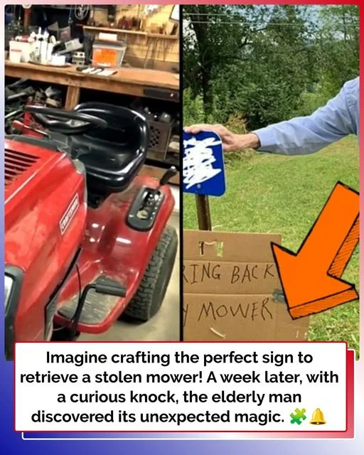 When An Elderly Man’s Mower Was Stolen, His Kind Sign Led to a Heartwarming Surprise