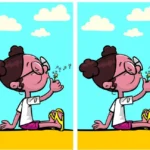 Let’s find the difference in this photo of a girl sitting and relaxing within 12 seconds