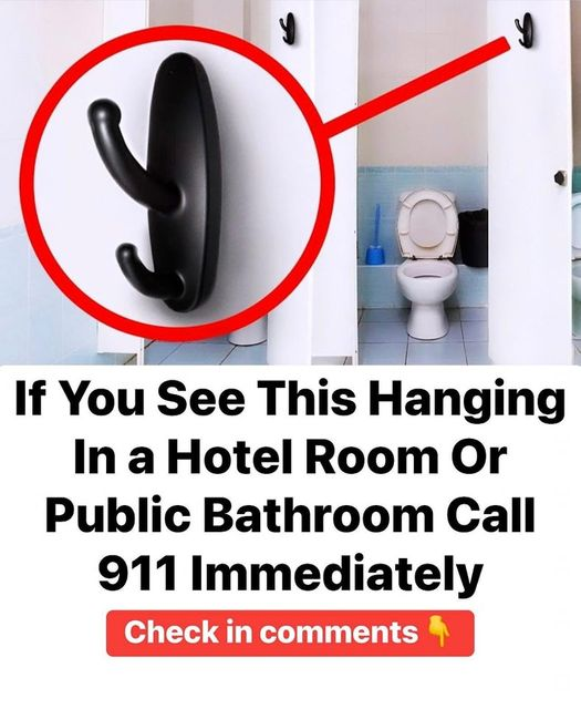 If you ever see this hanging in a hotel room or public restroom, call 911 immediately. It could be a warning sign of something dangerous or illegal. Stay alert and take action!