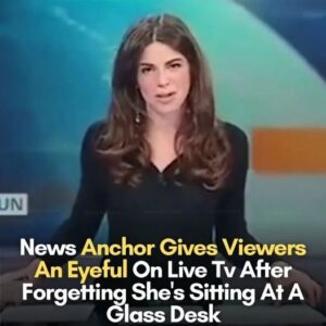 (VIDEO) News Anchor Gives Viewers An Eyeful On Live Tv After Forgetting She’s Sitting At A Glass Desk