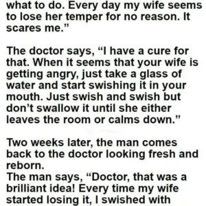 He Was Worried About His Wife’s Temper. But What The Doctor Suggests? Brilliant!