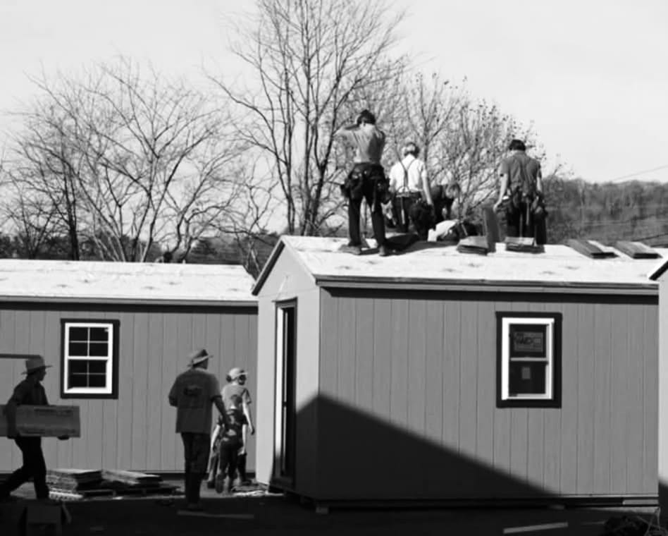 Boone NC officials have confirmed that 62 members of the Pennsylvania Amish community have completed the construction of 12 tiny homes in under 48 hours.
