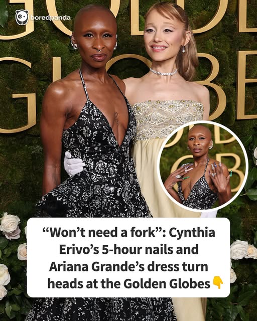 “Won’t Need A Fork”: Cynthia Erivo & Ariana Grande Go Wicked With Their Golden Globes Outfits