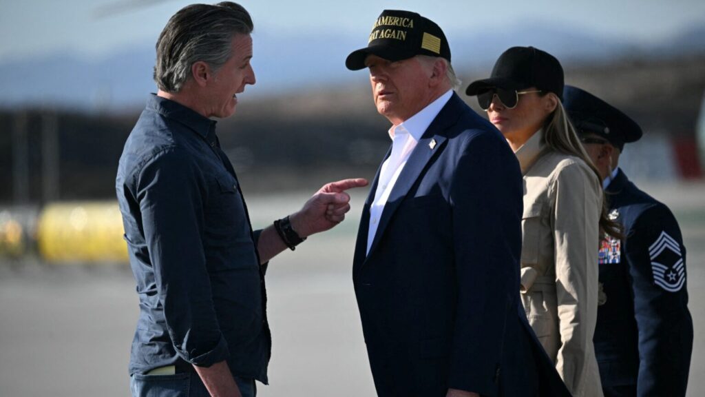 Newsom Thanks Trump For Coming to See Wildfire Damage During Tarmac Meeting