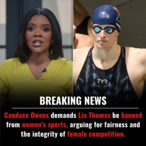 Candace Owens demands Lia Thomas be banned from women’s sports, arguing for fairness and the integrity of female competition