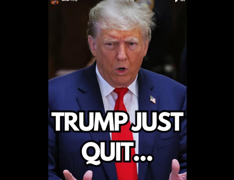 TRUMP JUST QUIT…..