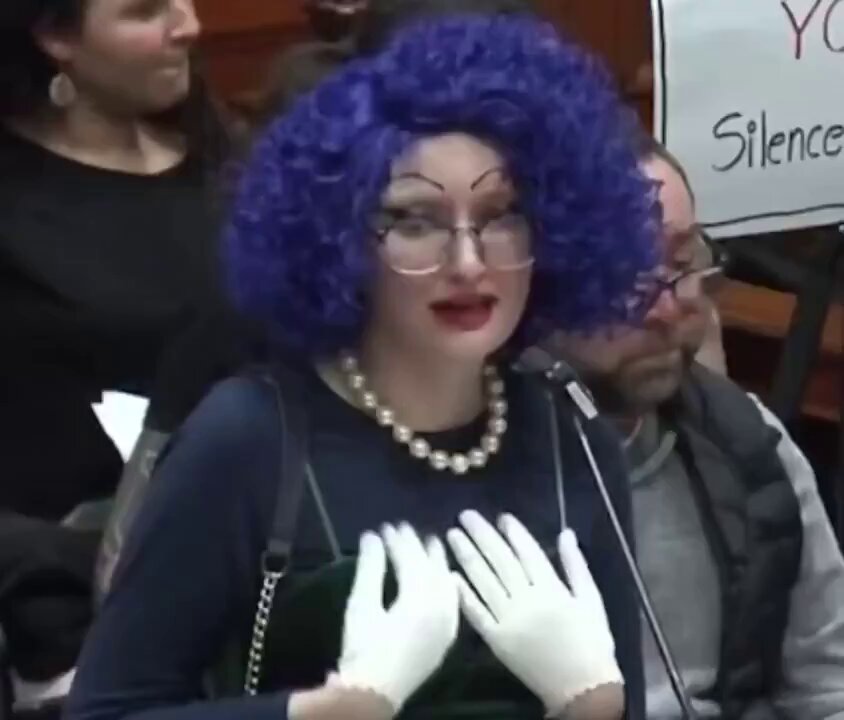 When your town hall meeting turns into a creepy cosplay
