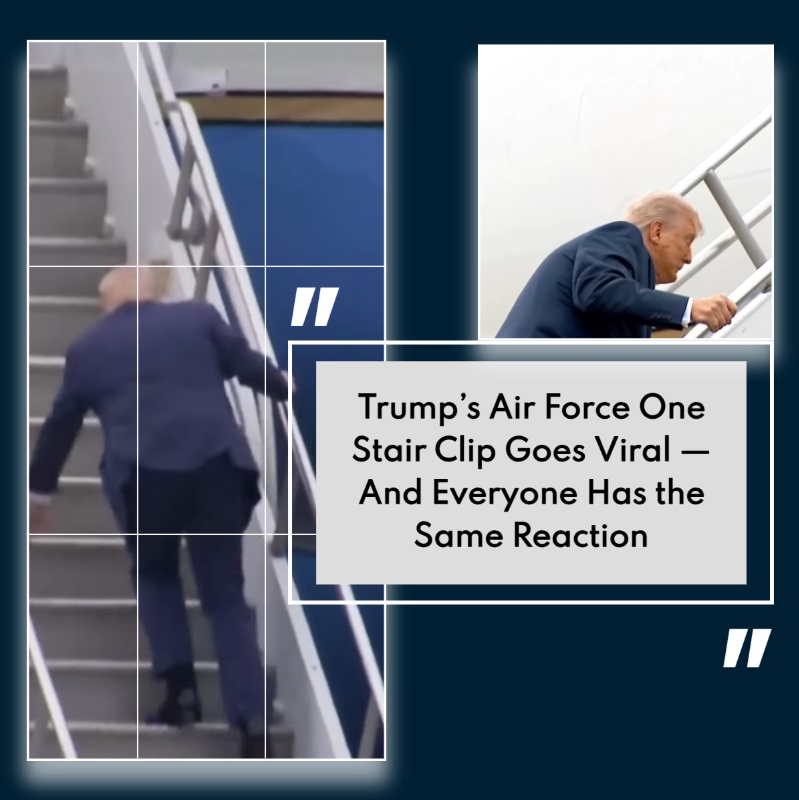 Video of Trump Climbing Air Force One Blows Up Online — Viewers Point Out the Same Thing