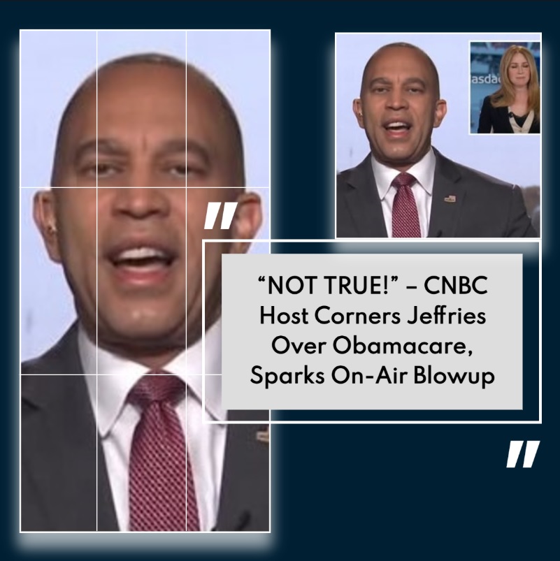 Jeffries MELTS DOWN on Live TV After CNBC Host Calls Out His Obamacare Claim !